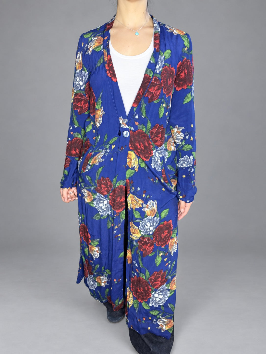 Kimono BASEMENT multicolor Azul Blanco Verde Rojo talla L