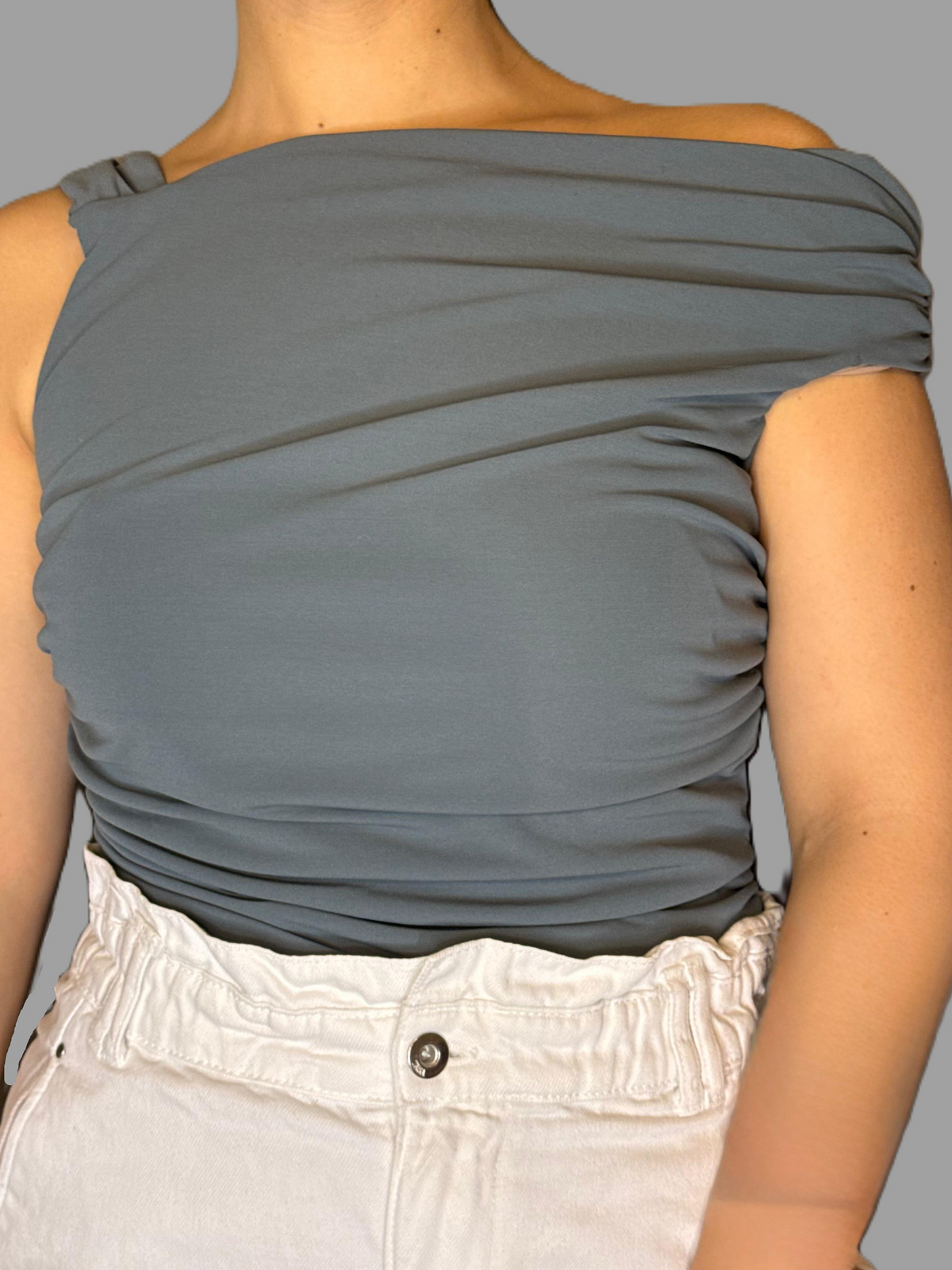 Polera ZARA Gris Verdoso talla M