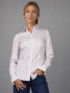 Blusa BROOKS BROTHERS multicolor lila rojo talla 0 (~XS/S)