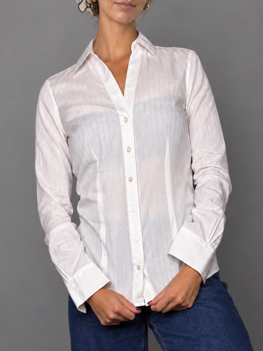 Blusa BROOKS BROTHERS blanco talla 0 (~XS/S)