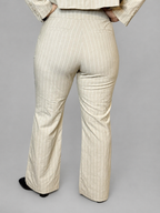 Pantalón IO Beige; Blanco talla 42