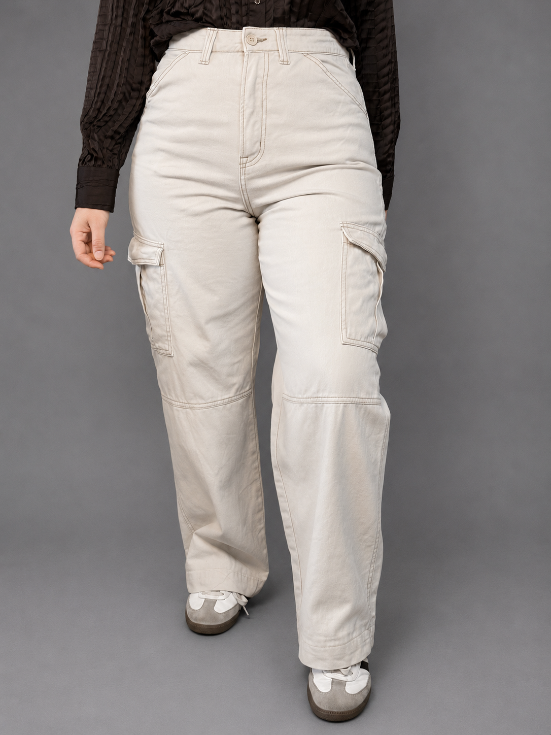 Jeans HYM Crema talla 40 - vista frontal