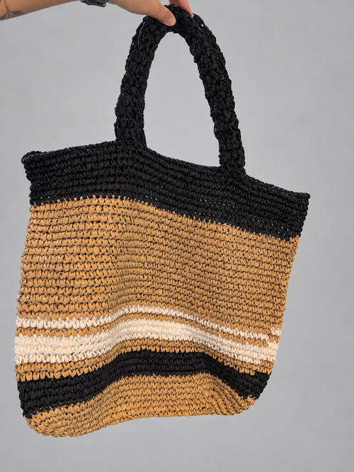 Bolso multicolor Blanco Cafe Negro Sin talla - frente