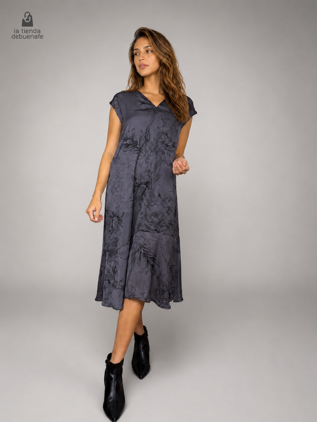 Vestido fiesta ZARA BASIC talla M - vista principal