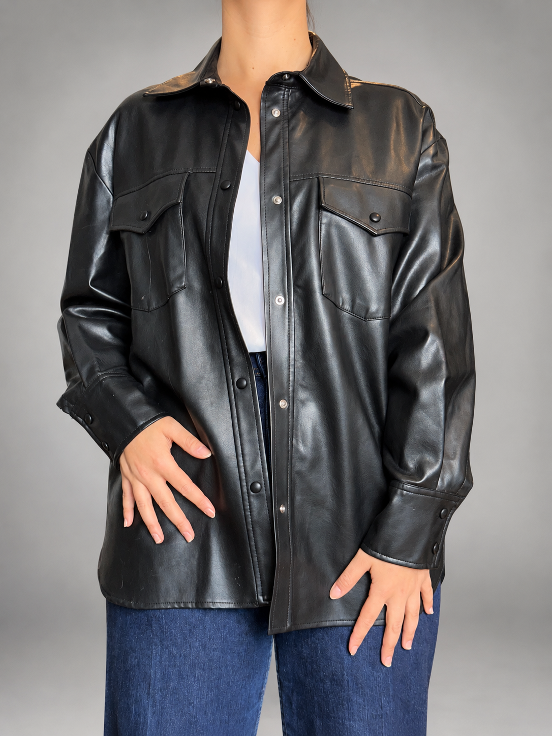 Chaqueta MANGO Negro talla L - vista frontal