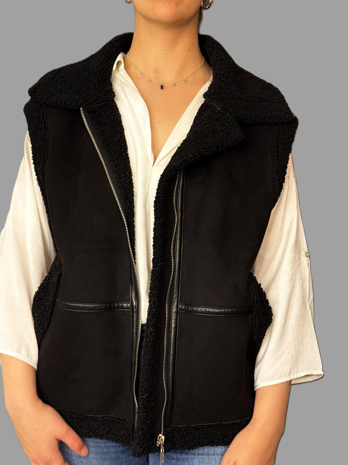 Chaqueta sin manga SYBILLA Negro talla S