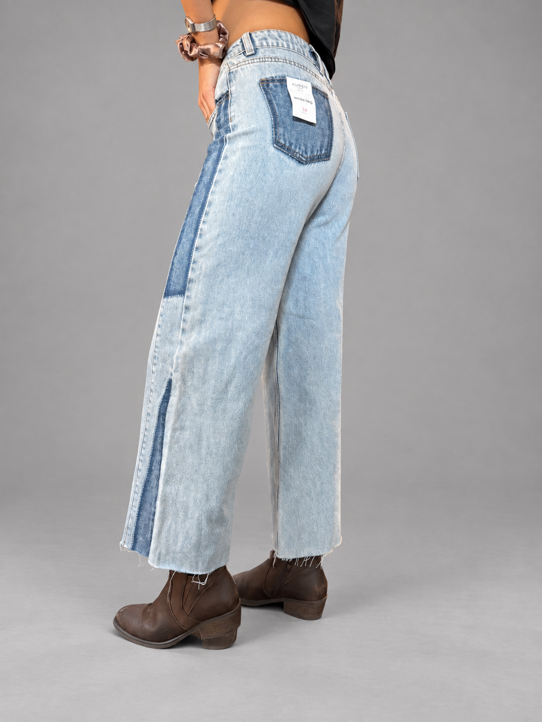 Jeans AUSSIE multicolor Azul Celeste talla 14 (~36) - detras