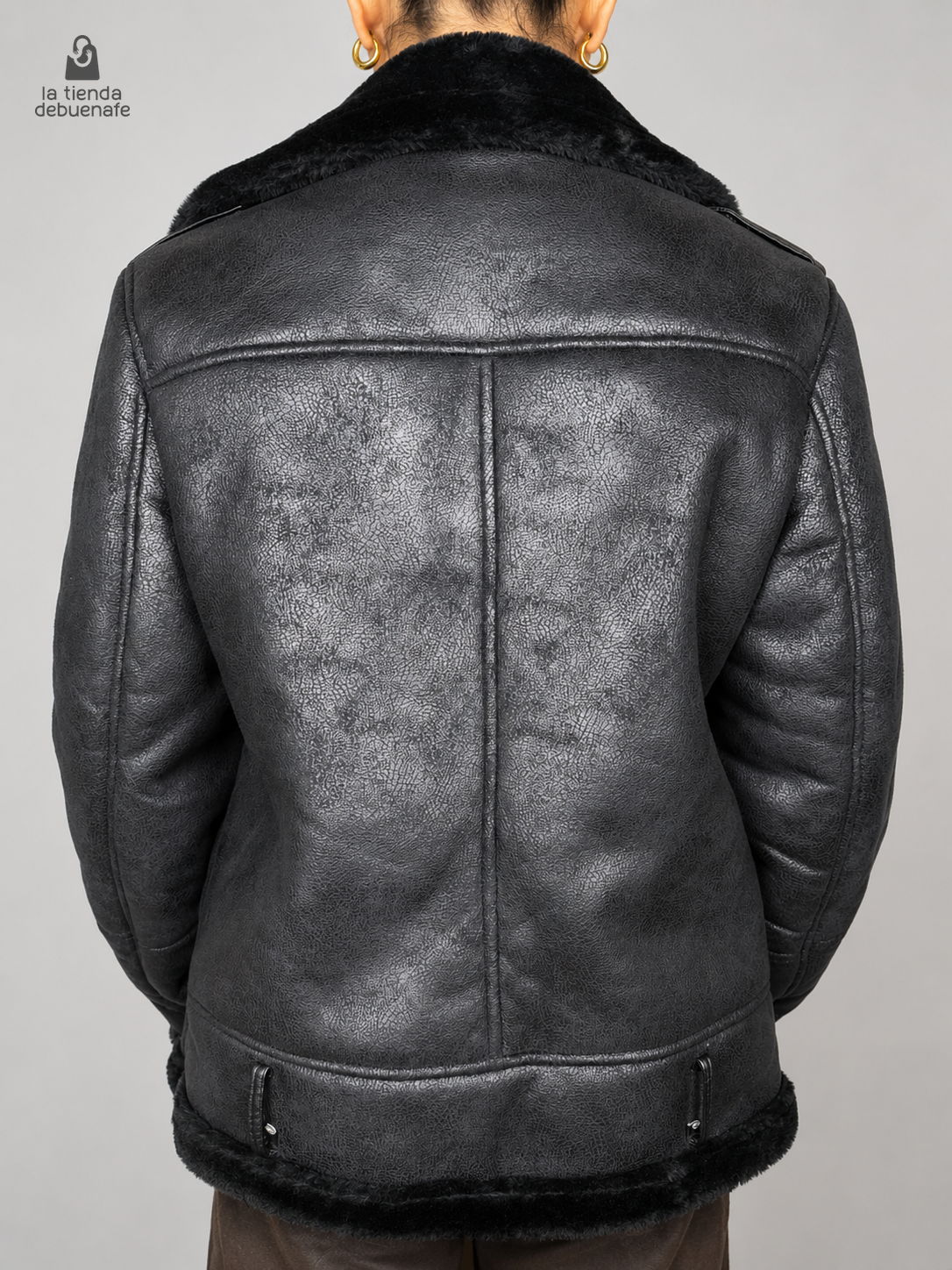 Chaqueta negra Sin talla - vista posterior