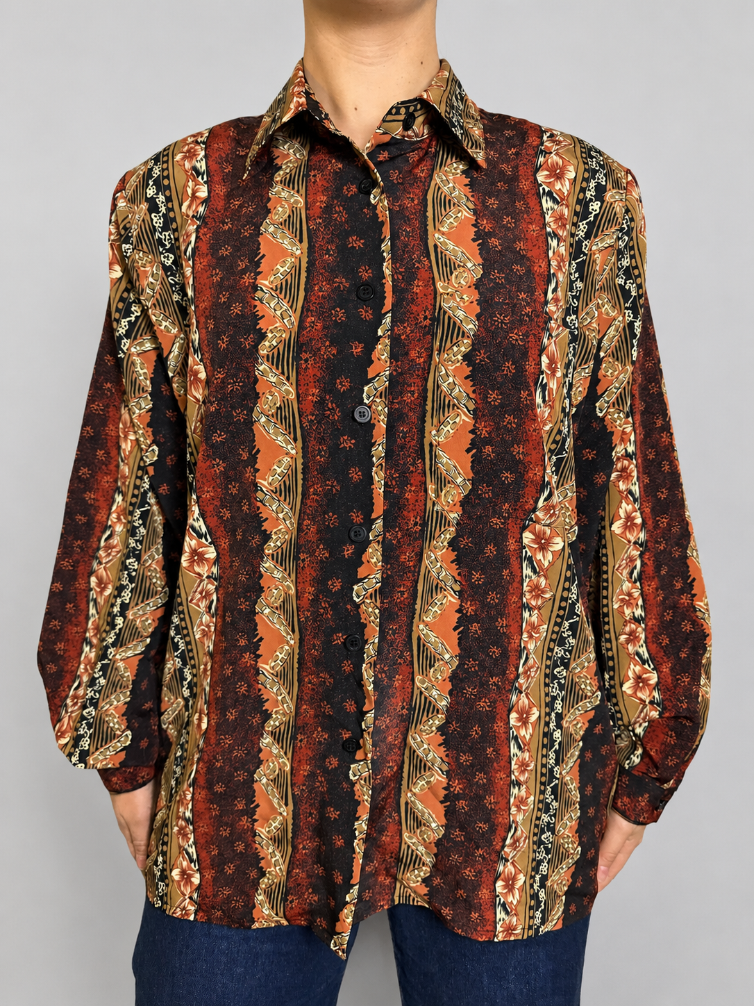 Blusa multicolor cafe beige Sin talla - vista frontal