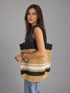 Bolso multicolor Blanco Cafe Negro Sin talla - portada