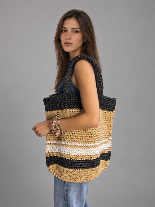 Bolso multicolor Blanco Cafe Negro Sin talla - portada