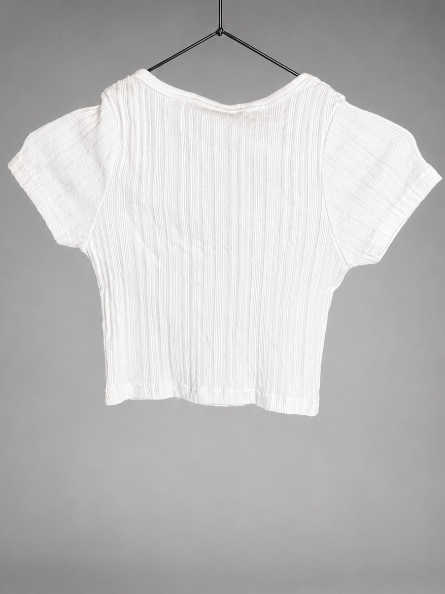 Polera BRANDY MELVILLE Blanca talla TU (~XS) - vista posterior