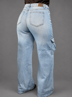 Jeans SYBILLA Denim Celeste talla 42 - vista posterior