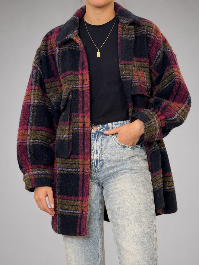 Abrigo ZARA Cafe talla XS/S - vista frontal