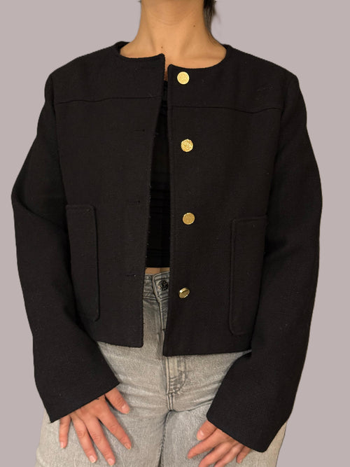Chaqueta ZARA Negro talla L - vista frontal
