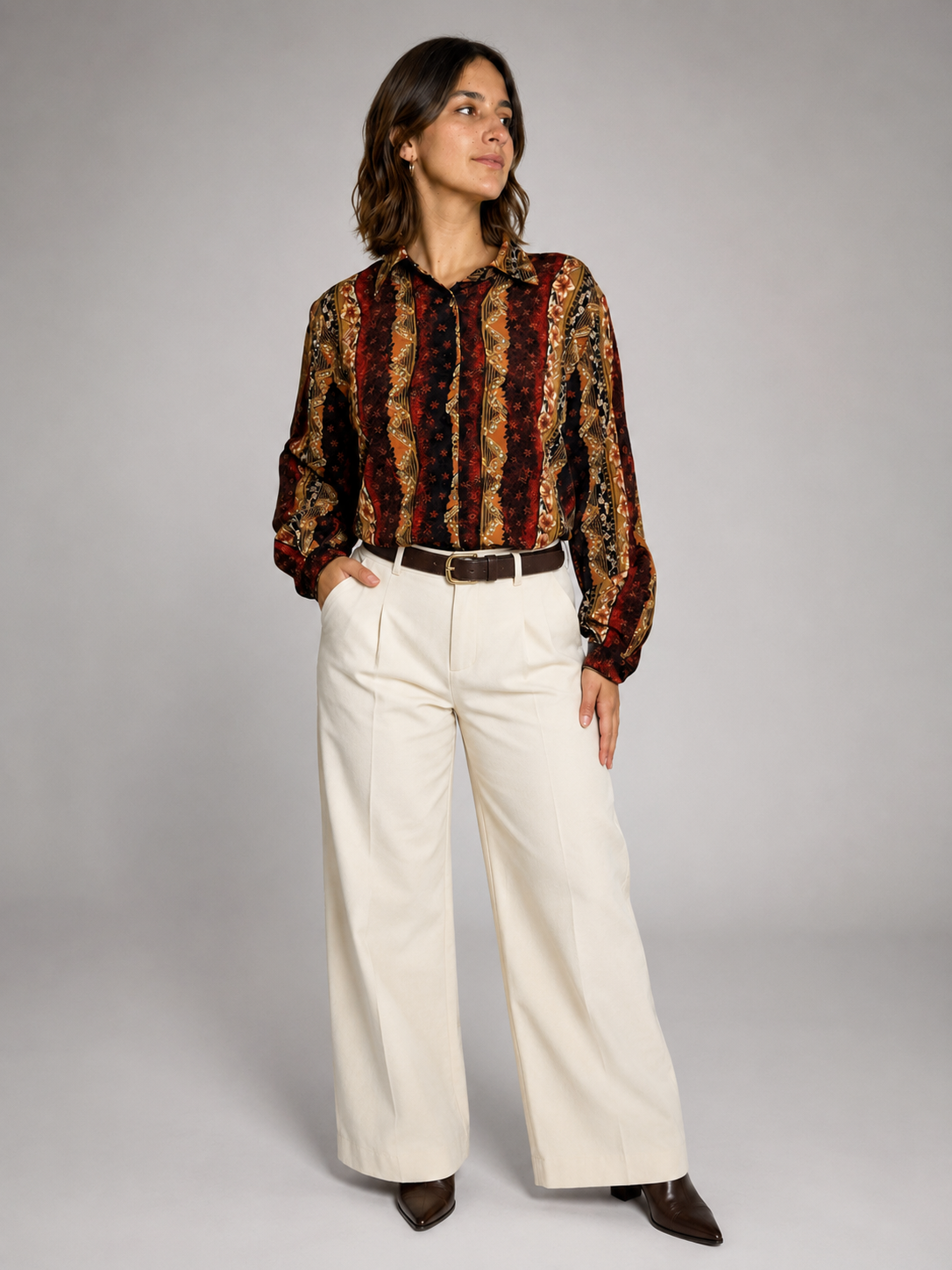 Blusa multicolor cafe beige Sin talla - vista principal talla referencia L/XL