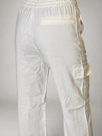 Pantalón ZARA Blanco talla S (~36/38) - vista posterior