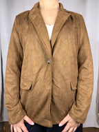 Chaqueta cafe talla L - vista frontal