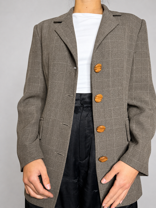 Blazer cafe talla 36 - vista frontal