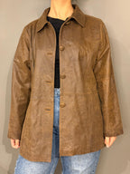 Chaqueta GENUINE LEATHER Cafe talla referencia M/L - vista frontal