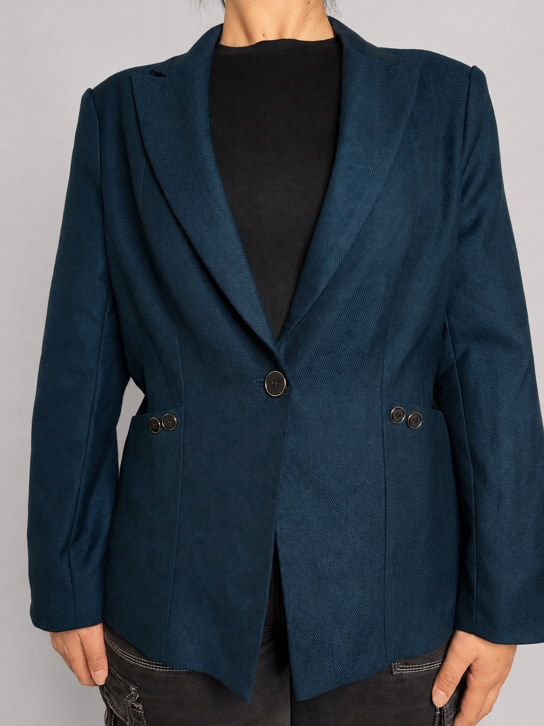 Blazer petroleo Sin talla - vista frontal