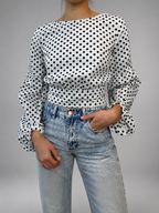 Blusa ZARA BASIC COLLECTION Blanco talla S - vista frontal