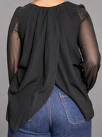 Blusa HAOYOUDUO Negro talla L - vista posterior