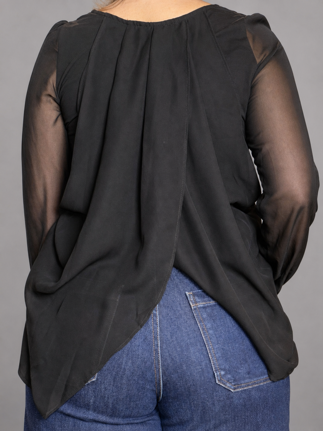Blusa HAOYOUDUO Negro talla L - vista posterior