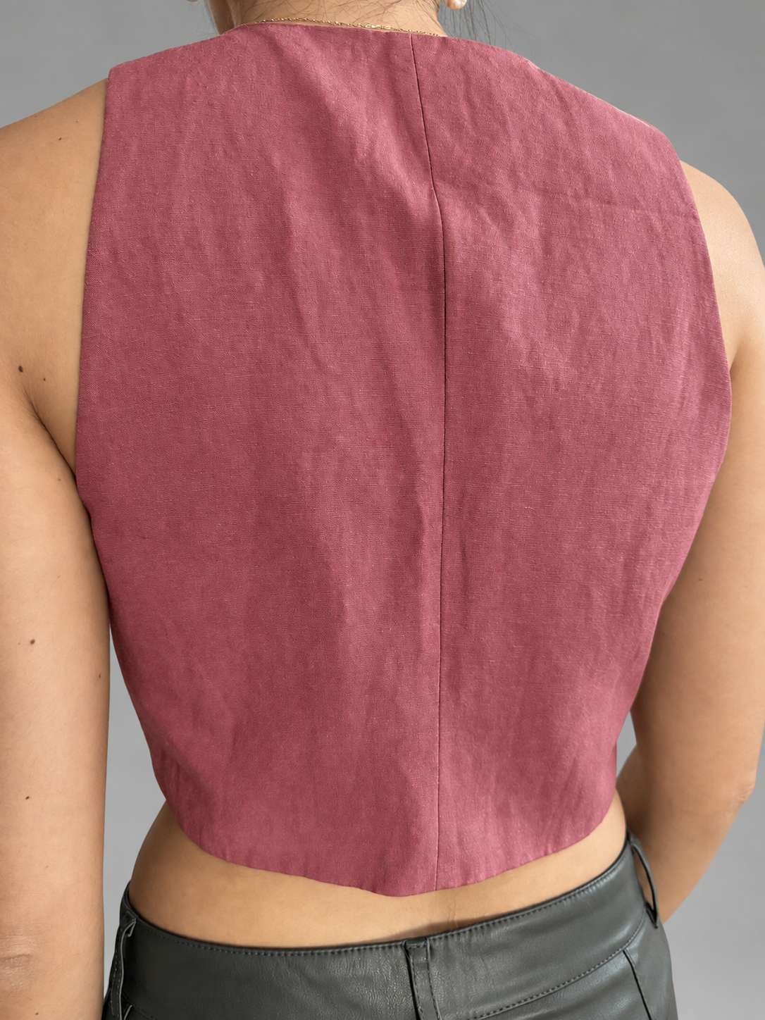 Vest ZARA Salmon talla S - detras