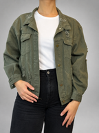 Chaqueta BLAZER LOOKS Verde militar talla Sin talla - vista frontal
