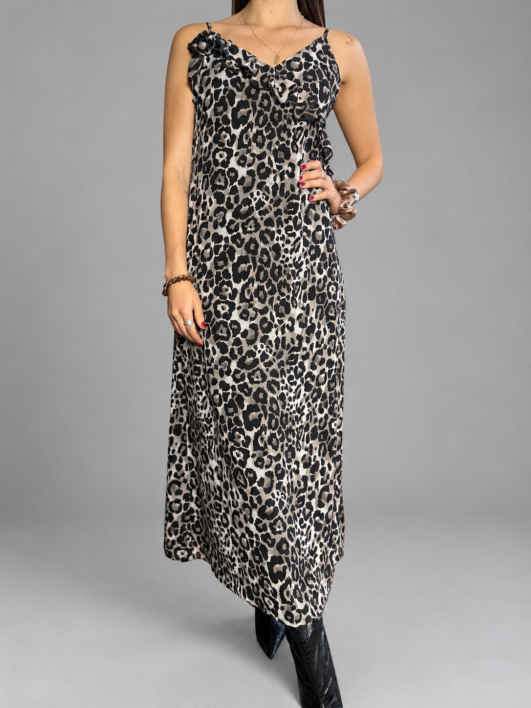 Vestido LIOLA multicolor Gris Blanco Negro talla M - portada