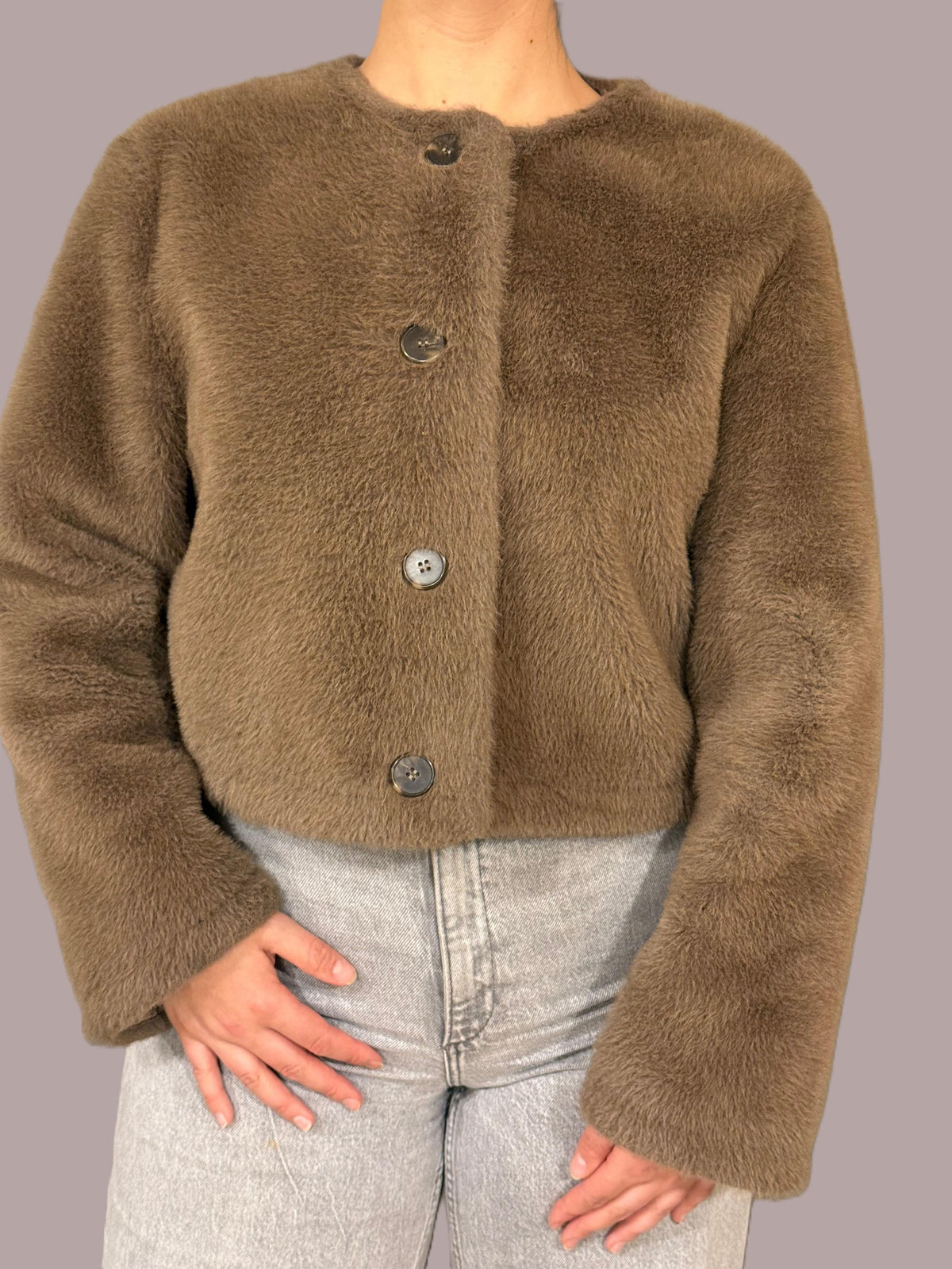 Chaqueta ZARA Cafe talla L - vista frontal