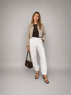 Pantalón ZARA Blanco talla S (~36/38) - vista principal