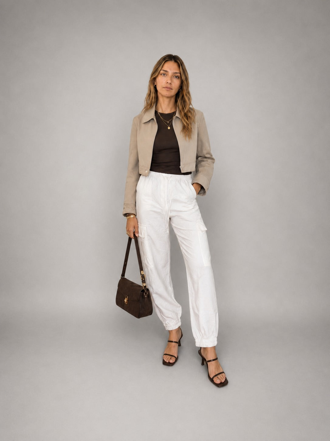 Pantalón ZARA Blanco talla S (~36/38) - vista principal