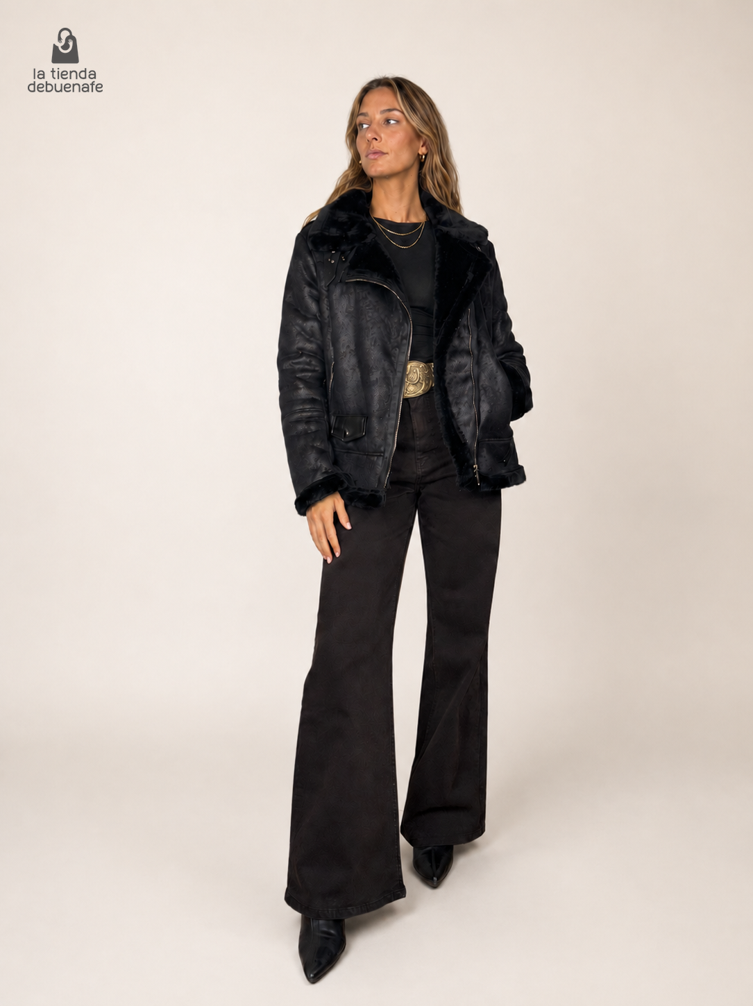 Chaqueta negra Sin talla - vista principal talla referencia S/M
