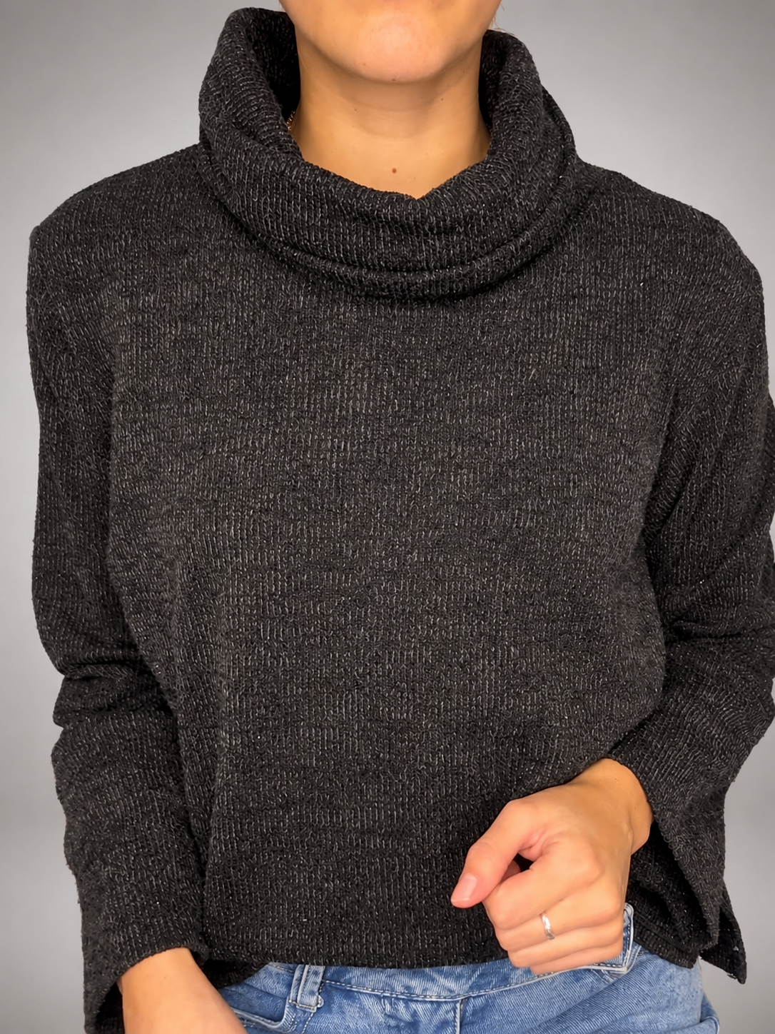 Sweater VICTORIA RAVEAU Plomo talla TU - vista frontal