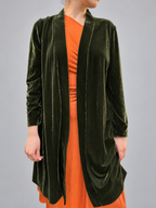 Kimono verde musgo oscuro tornasolado talla referencia M/L - frente