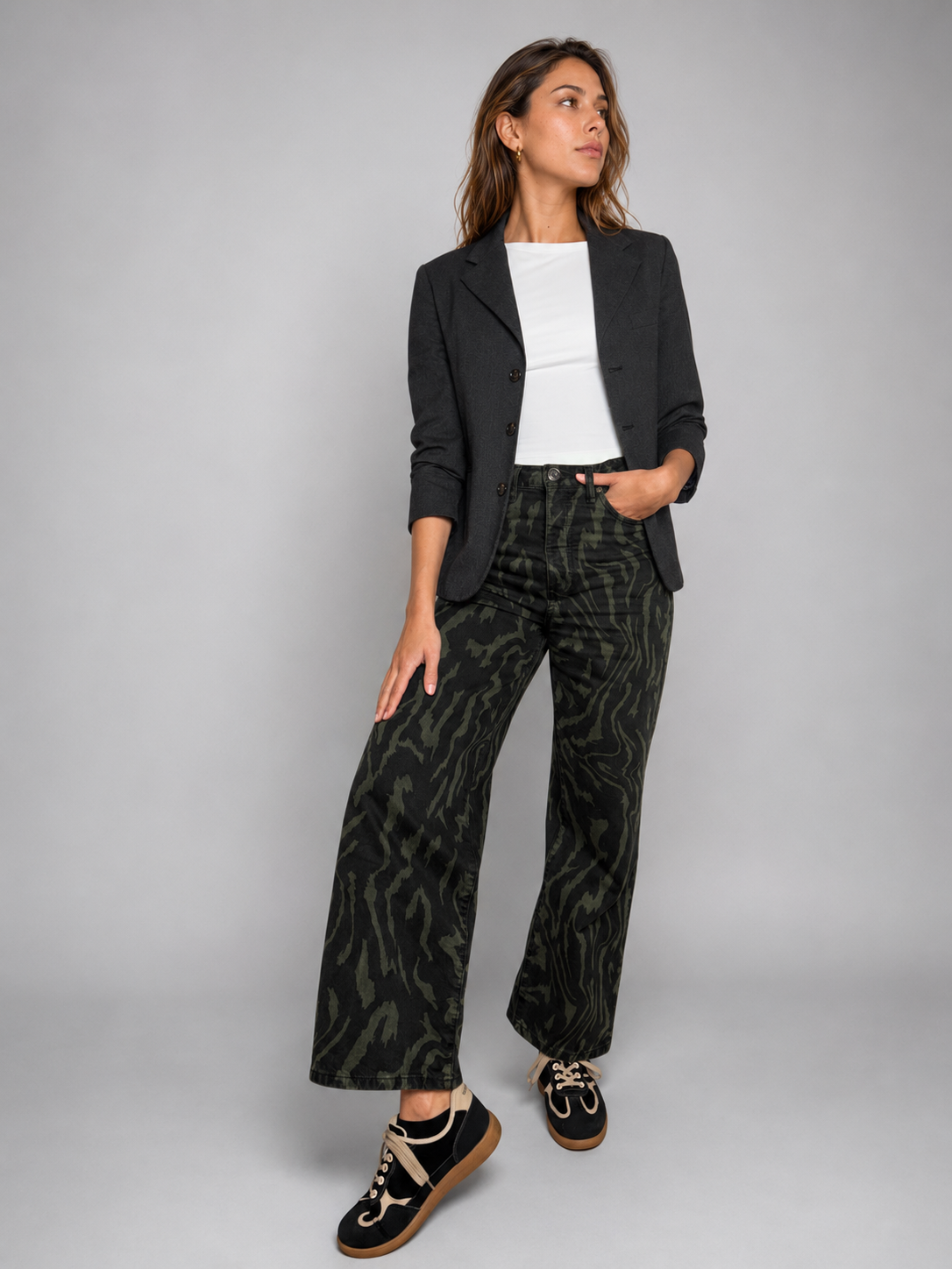 Jeans BIMBA Y LOLA verde negro talla 36 - vista principal