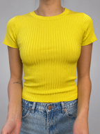 Polera ZARA Amarillo talla S - vista frontal