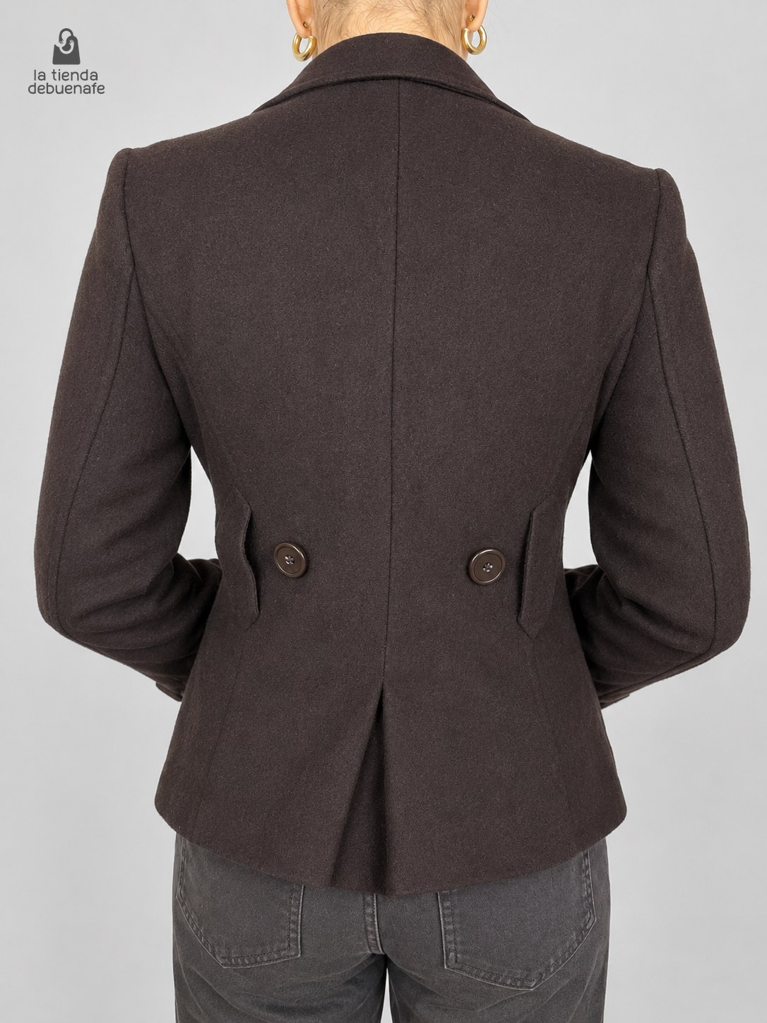 Abrigo ZARA BASIC talla M - vista posterior