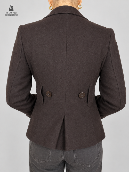 Abrigo ZARA BASIC talla M - vista posterior
