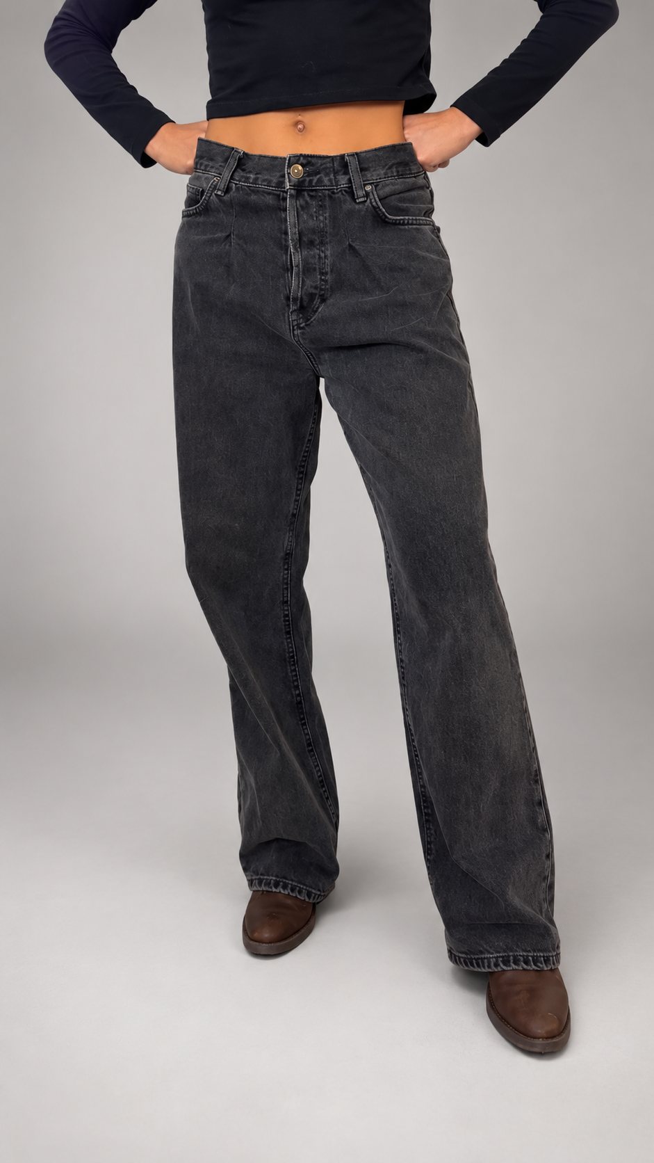 Jeans ZARA Negro talla 34 - vista frontal