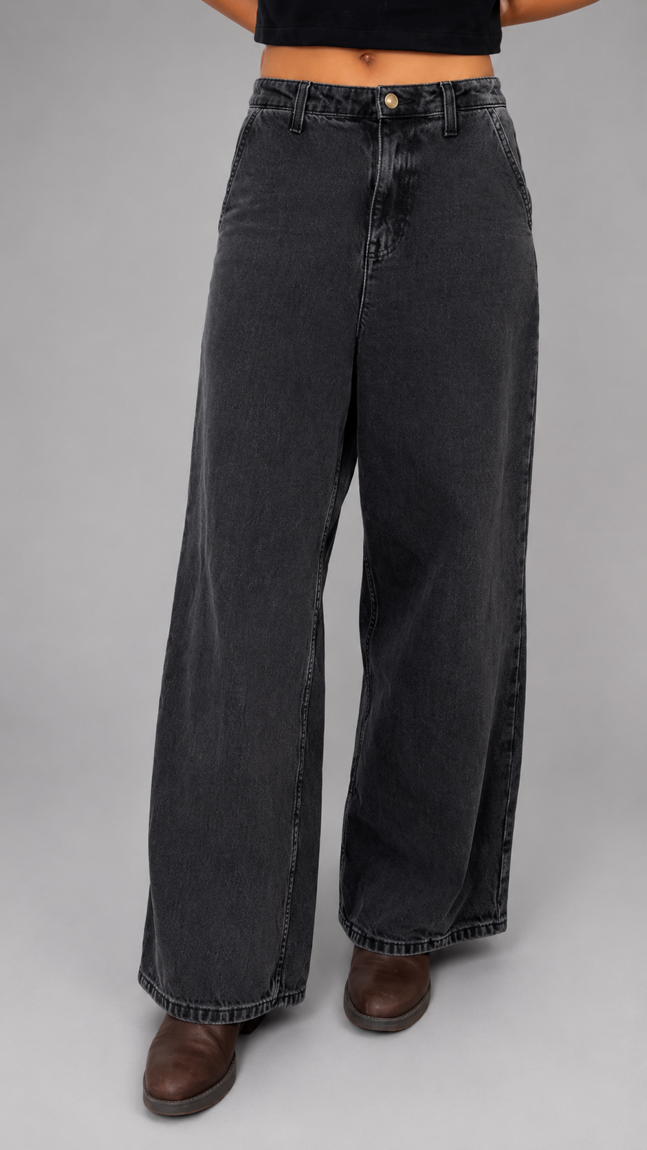 Jeans ZARA Denim negro talla 34 - vista frontal