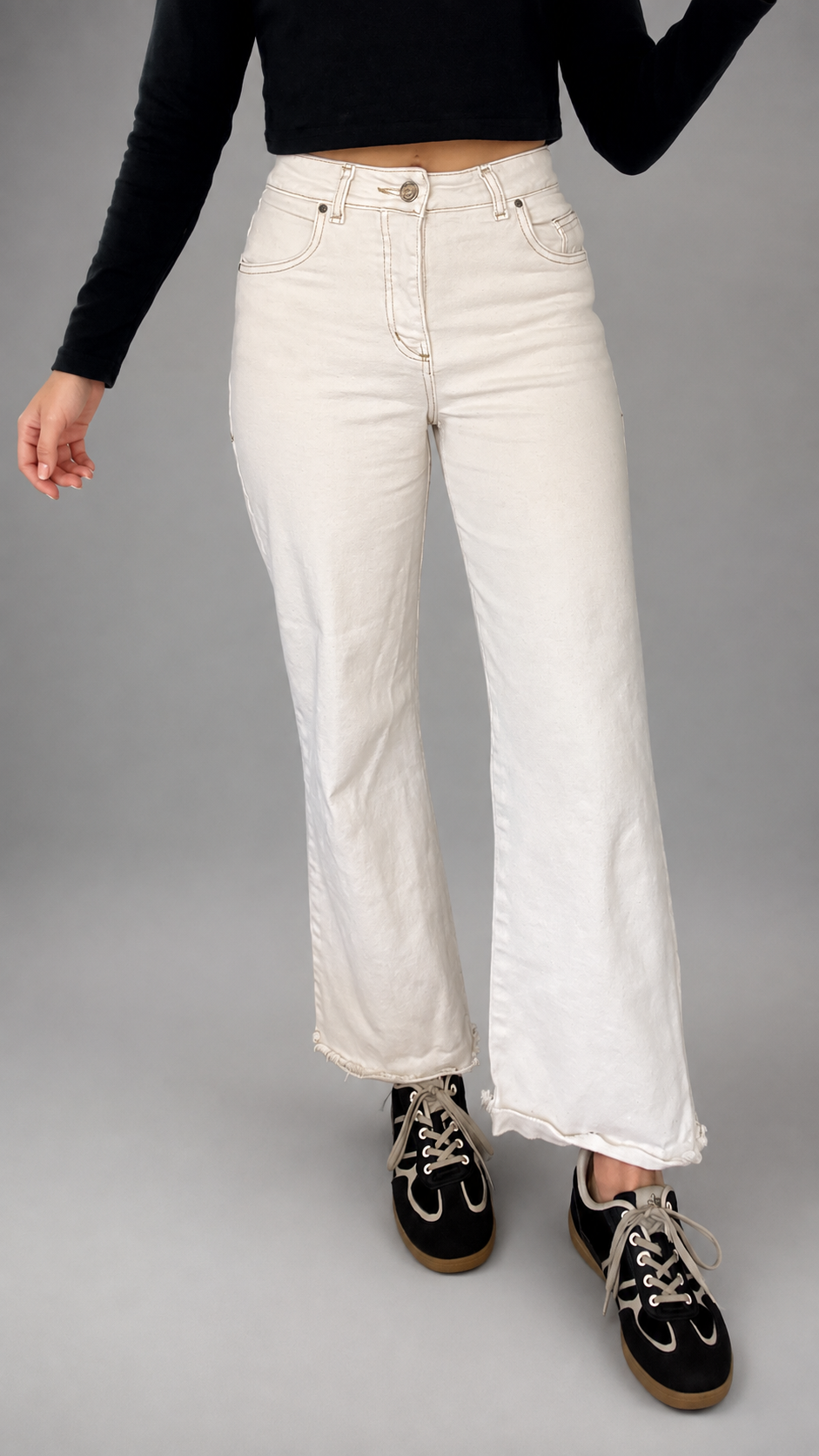 Jeans DINAMICA Crema talla 36 - vista principal