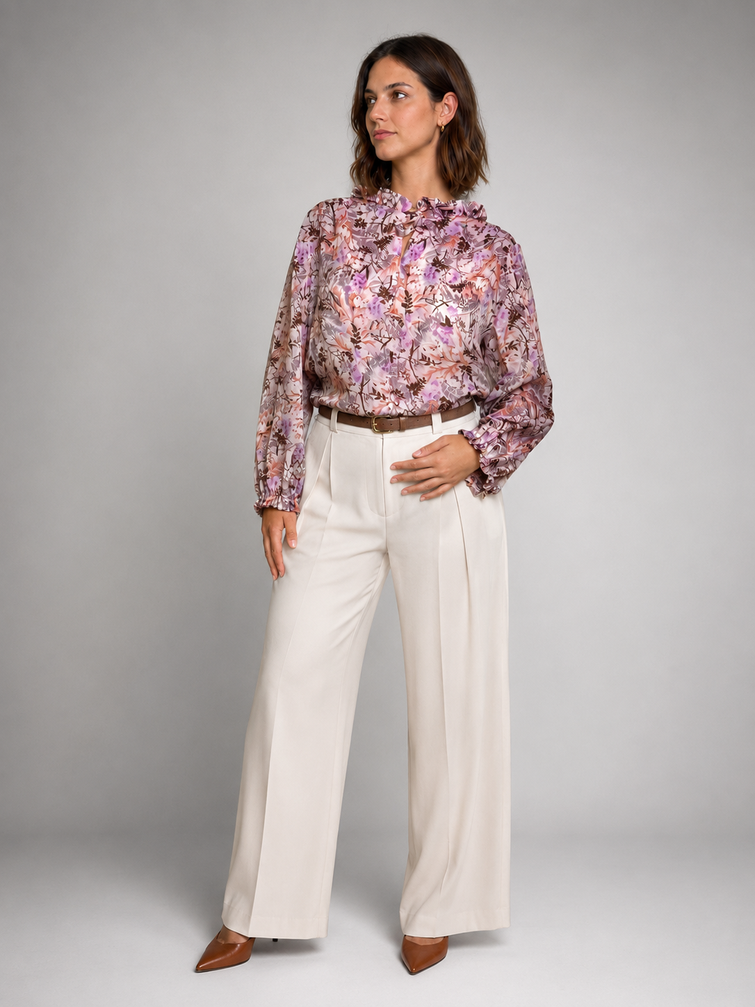 Blusa multicolor rosa lila Sin talla - vista principal