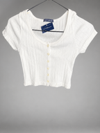 Polera BRANDY MELVILLE Blanca talla TU (~XS) - vista frontal