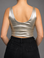 Polera Dorado talla Sin talla - vista posterior