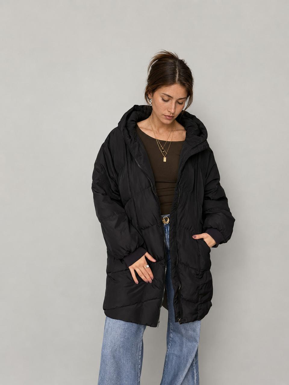 Parka BASEMENT Negro talla XS