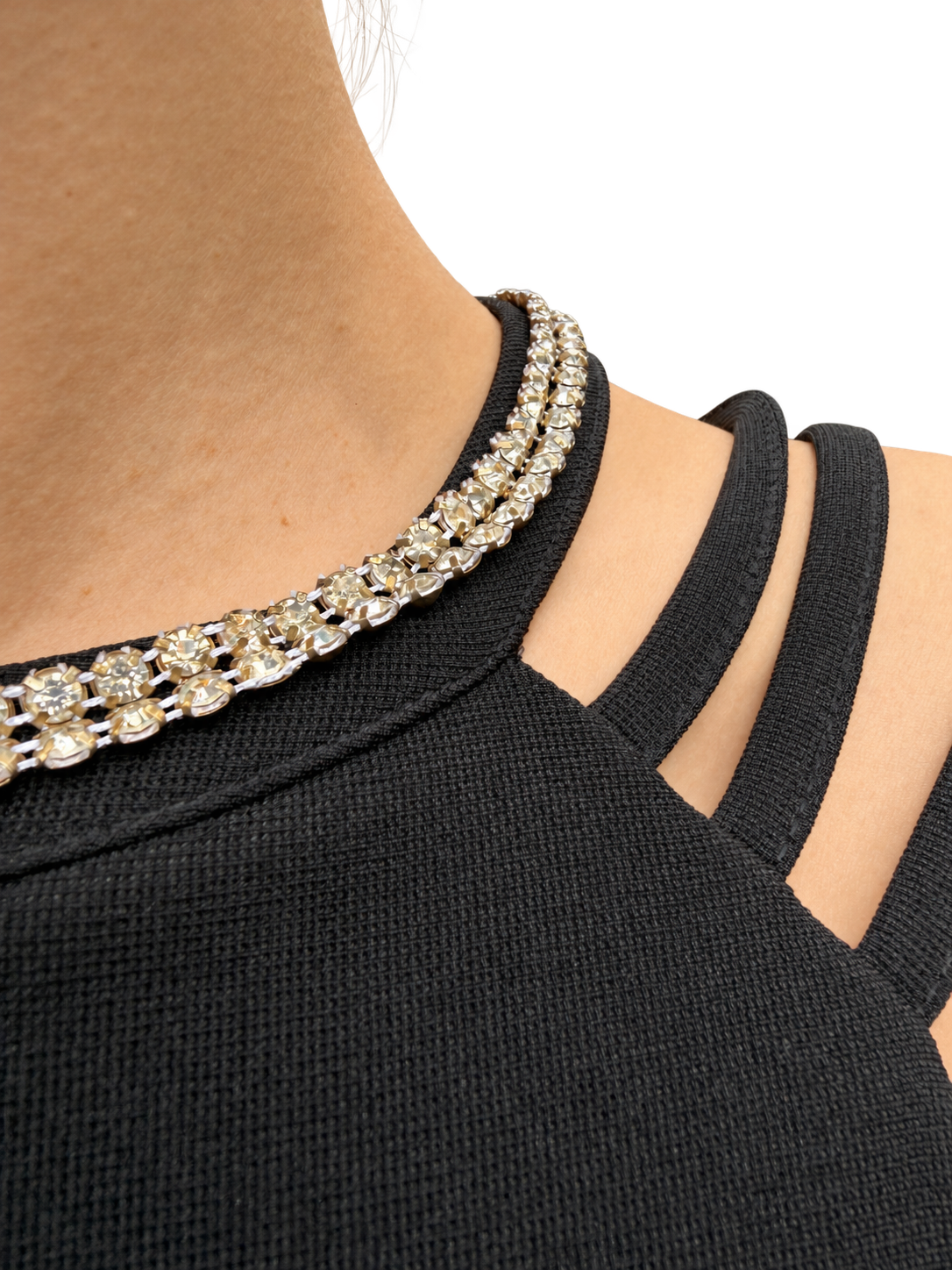 Vestido fiesta negro talla M - detalle