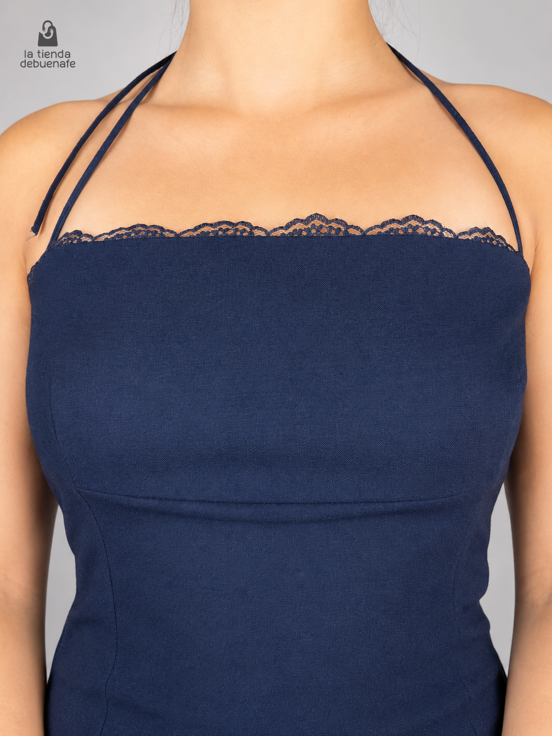 Vestido fiesta ZARA BASIC talla M - vista frontal